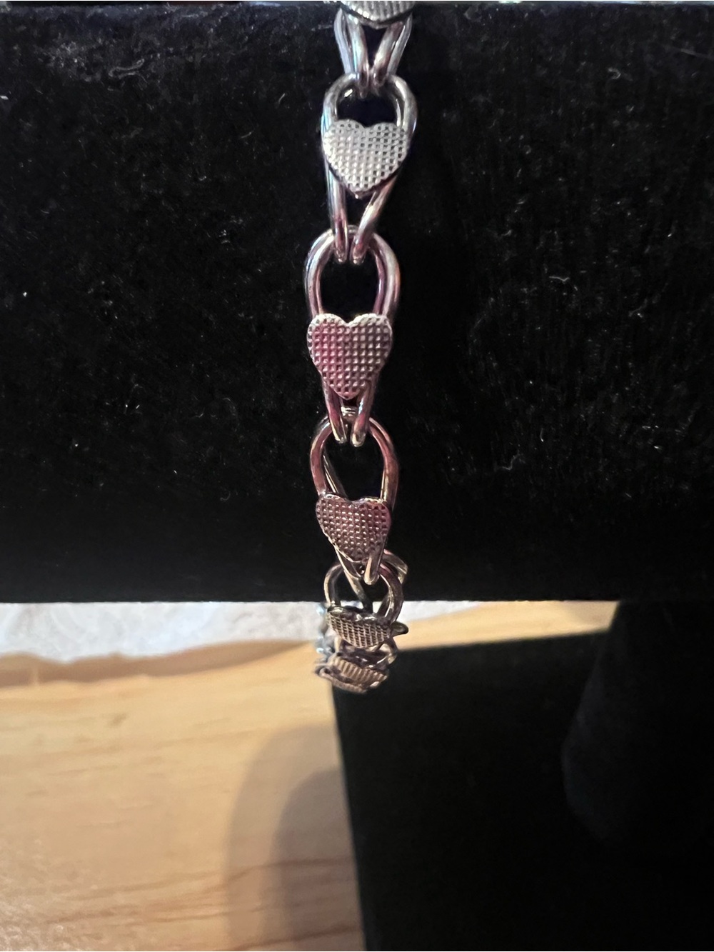 Heart Link Silver-Tone Bracelet - Women Jewelry
